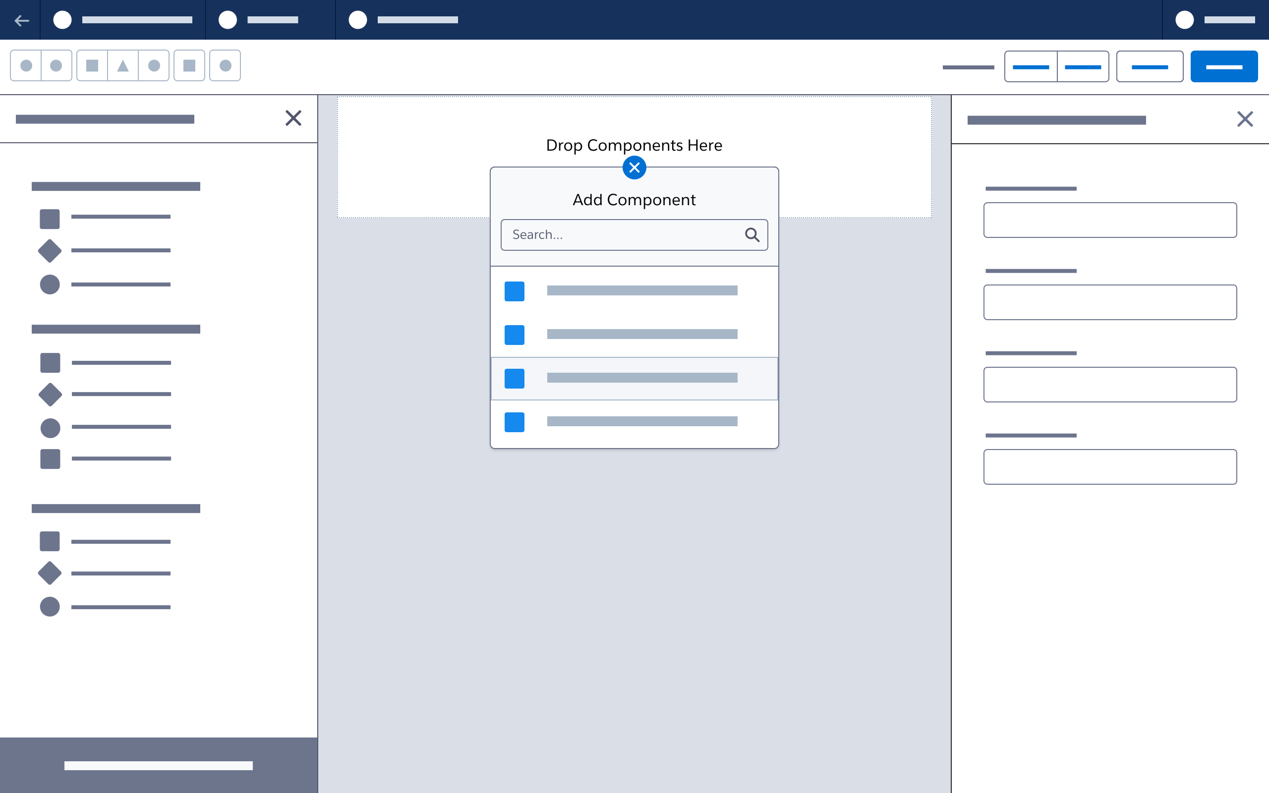 Click to create method for adding a component to the canvas