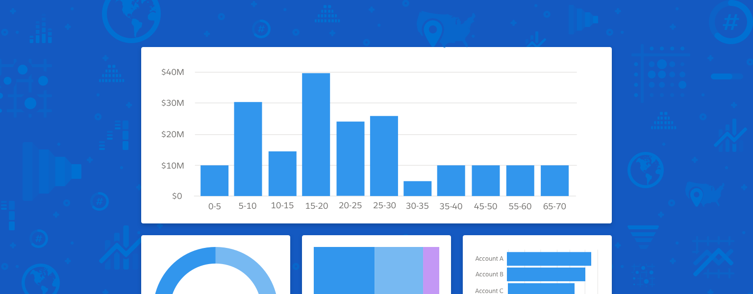 An image of a line graph on an abstract background with chart shapes