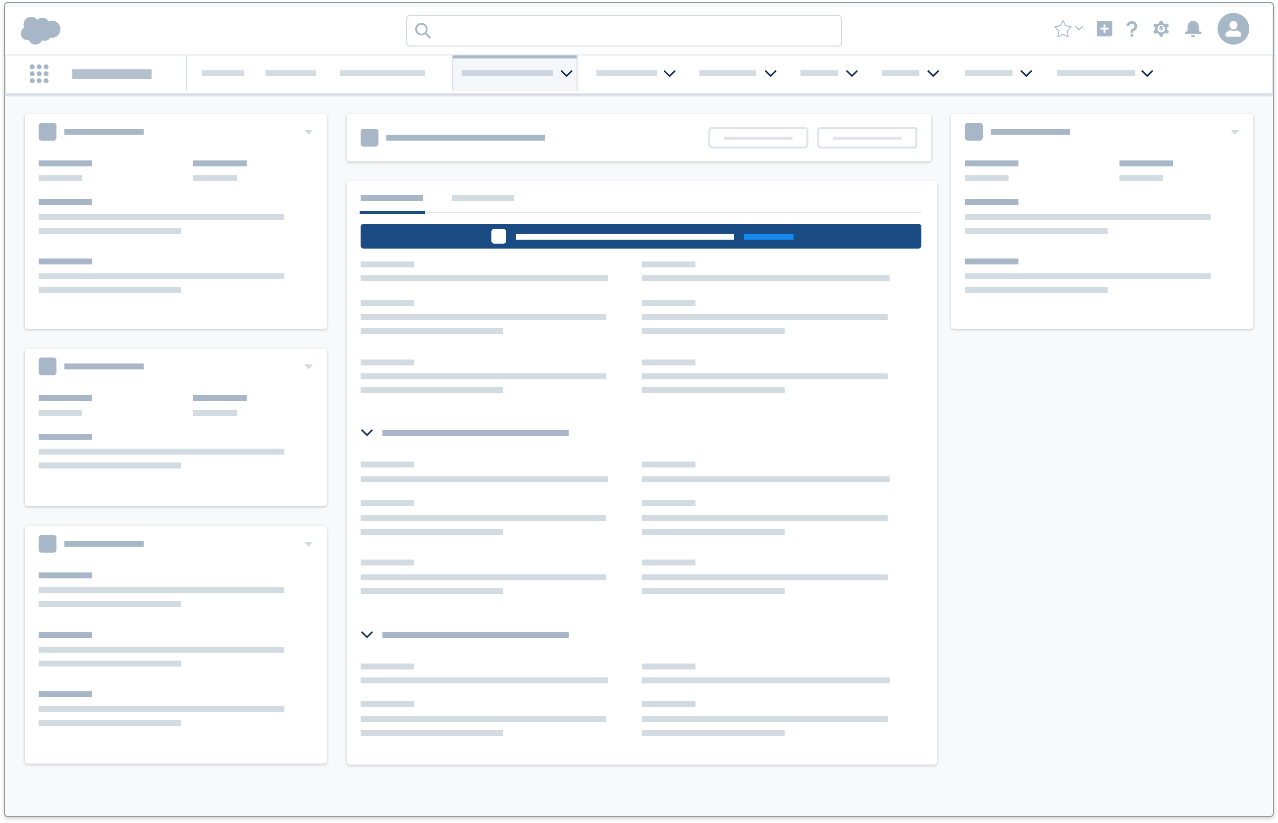 A wireframe showing an example of a scoped notification.