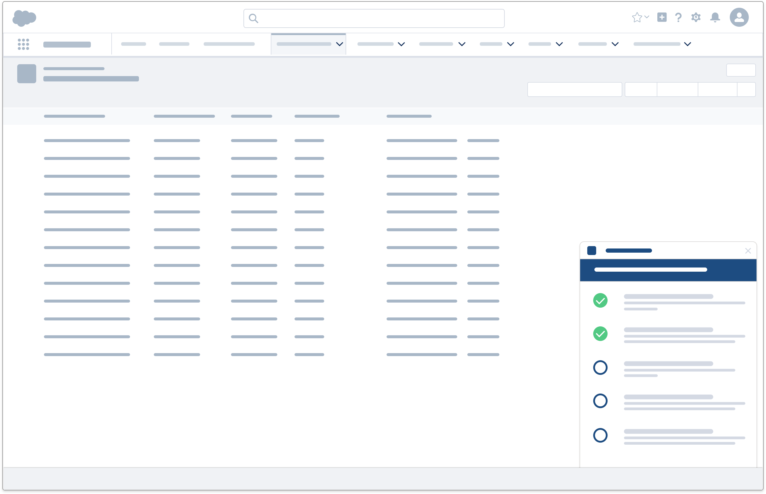 Docked assistance with embedded checklist featured on application wireframe.